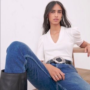 Ba&sh short puff sleeve T